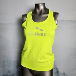 L.L. Bean Reflective Yellow Running Cycling Racerback Top | Women's XS